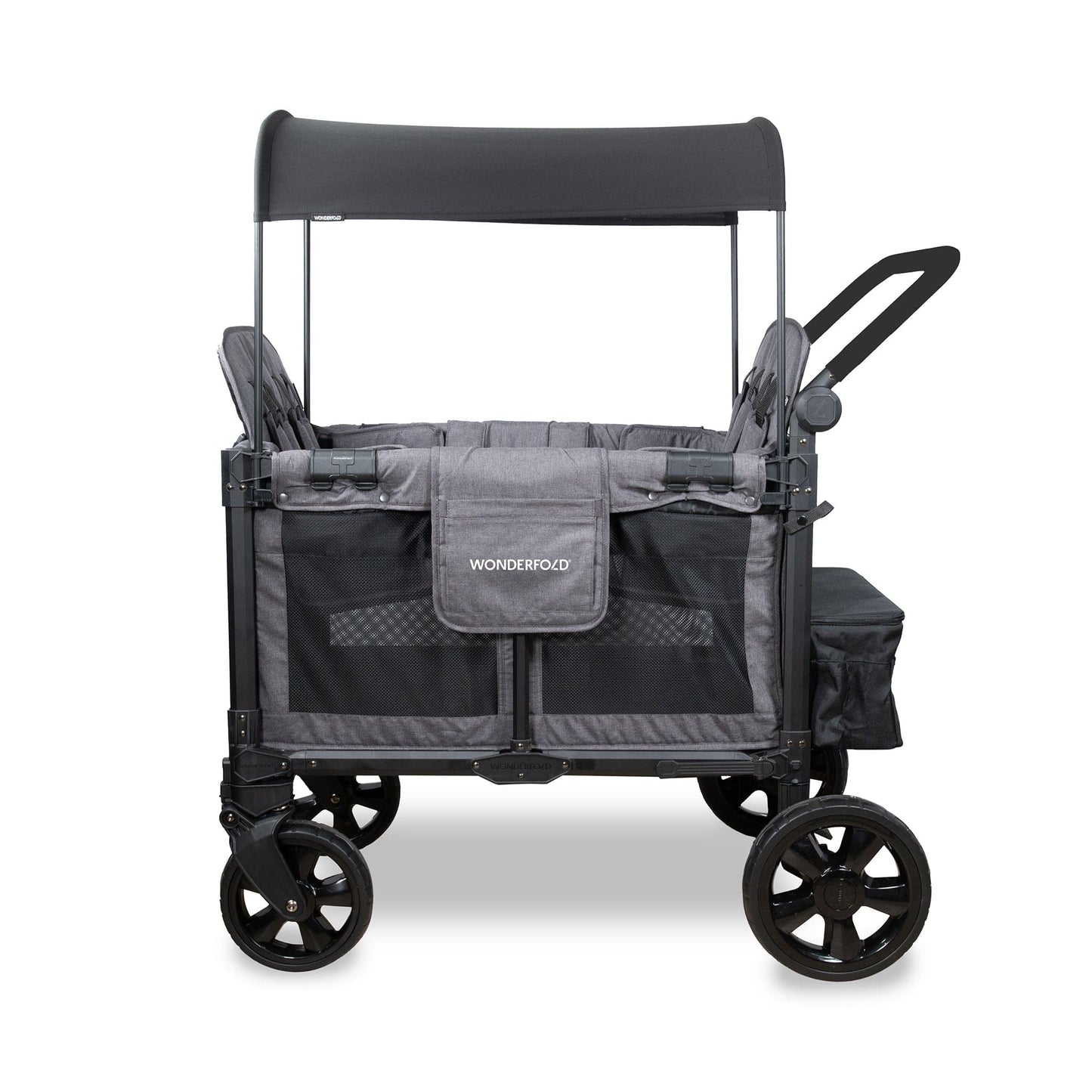 WonderFold W4 Elite Pro (4 Seater) Stroller Wagon - Charcoal Gray - W4ELTP-GRY