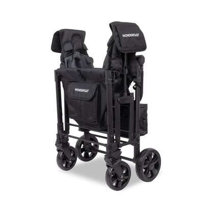 WonderFold W4 Elite Pro (4 Seater) Stroller Wagon - Jet Black - W4ELTP-JBLK