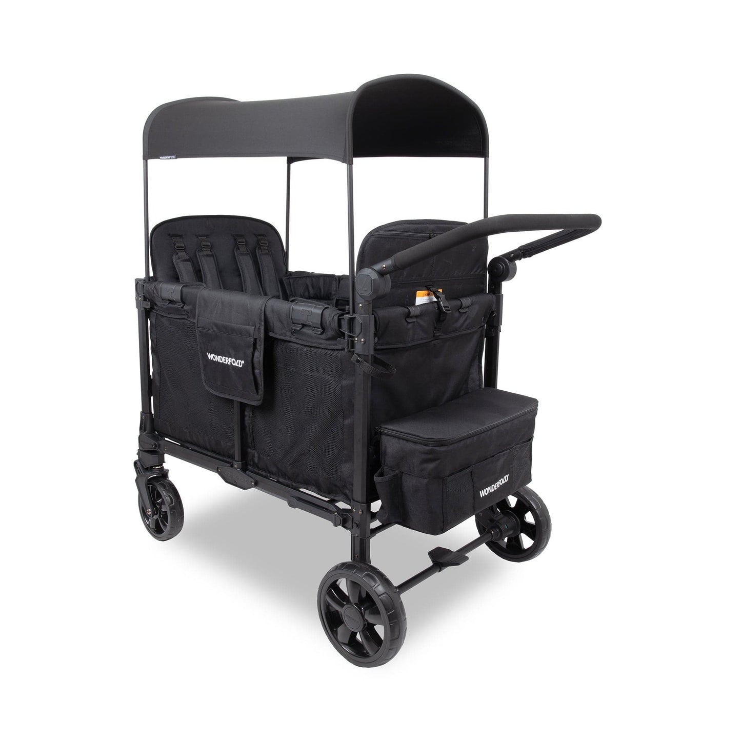 WonderFold W4 Elite Pro (4 Seater) Stroller Wagon - Jet Black - W4ELTP-JBLK