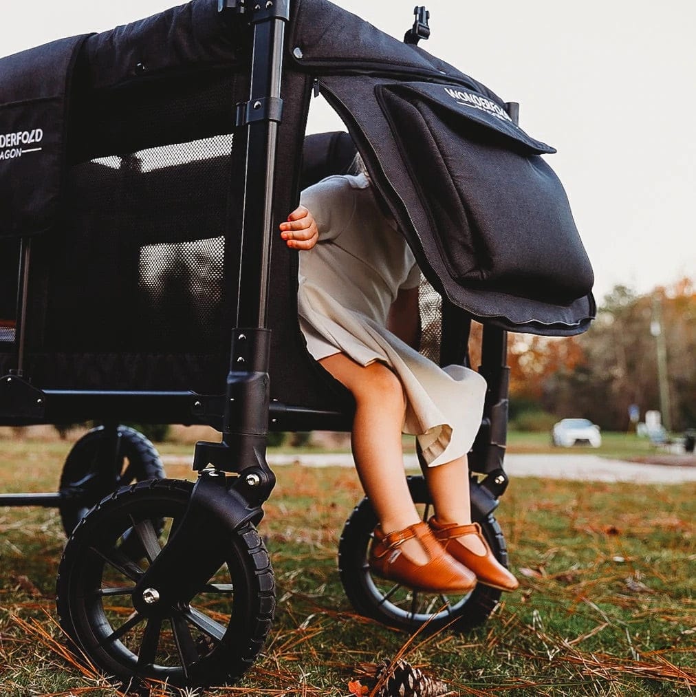 WonderFold W4 Luxe Multifunctional Quad (4 Seater) Stroller Wagon - Black Camo - W4LUX-BLKCM