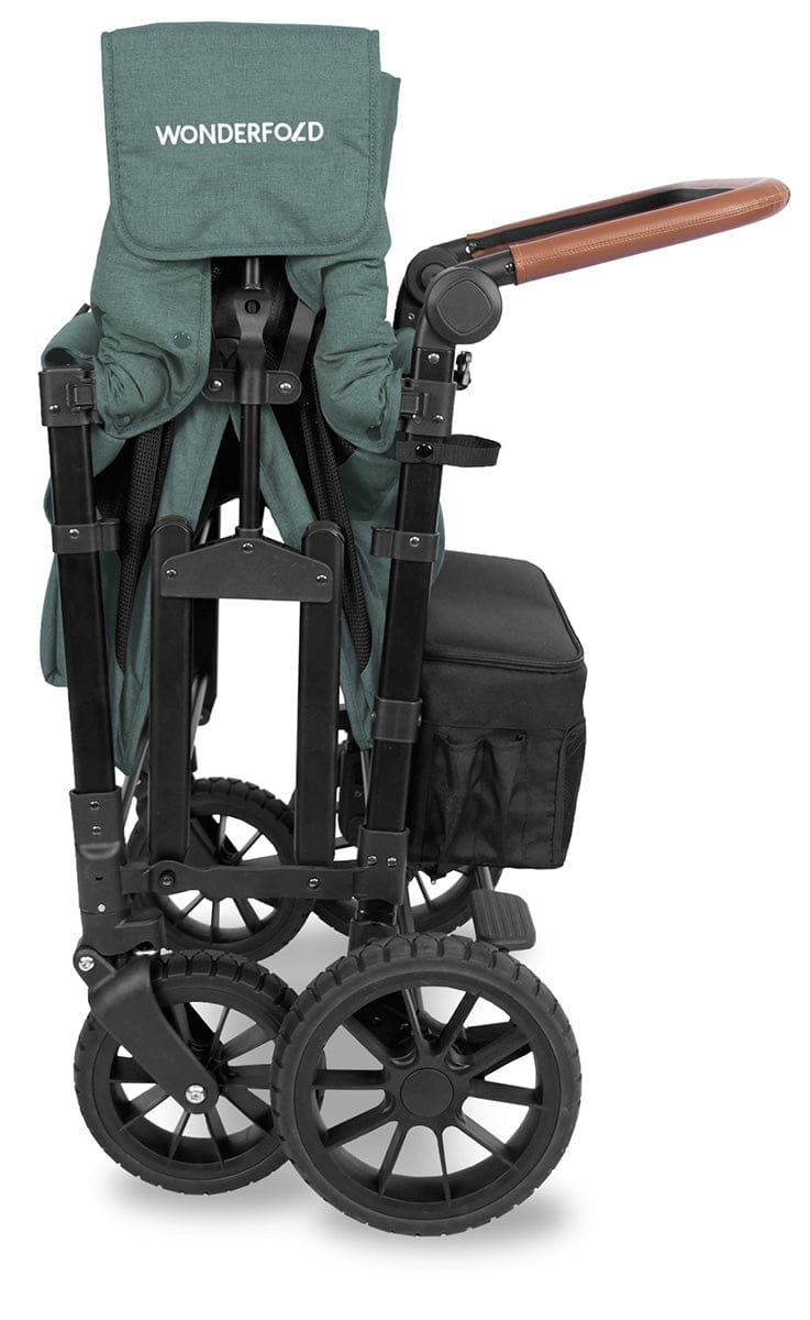 WonderFold W4 Luxe Multifunctional Quad (4 Seater) Stroller Wagon - Hunter Green (Albee Exclusive) - W4LUX-HNTGN