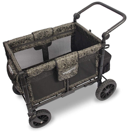 WonderFold W4 Luxe Multifunctional Quad (4 Seater) Stroller Wagon - Shadow Green Camo - W4S2GRNCM
