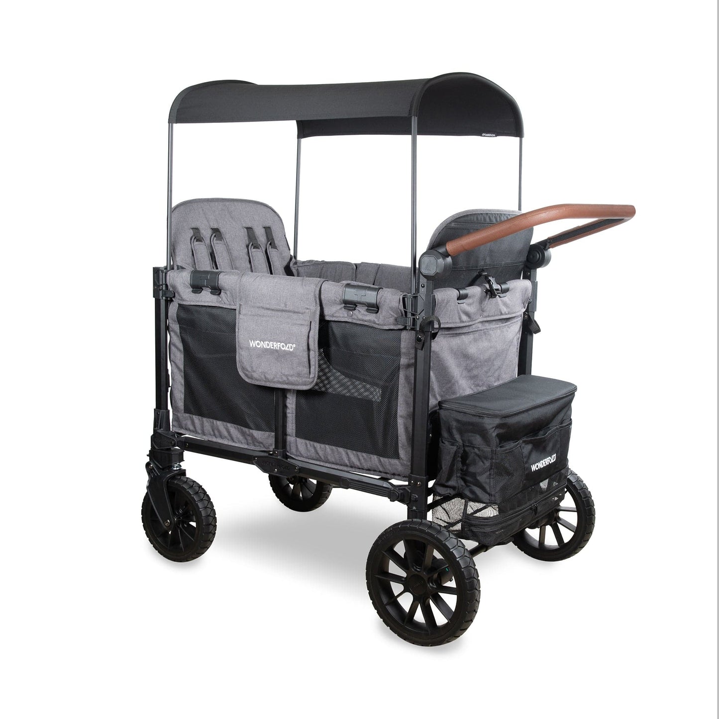 WonderFold W4 Luxe Pro (4 Seater) Stroller Wagon - Charcoal Gray - W4LUXP-GRY