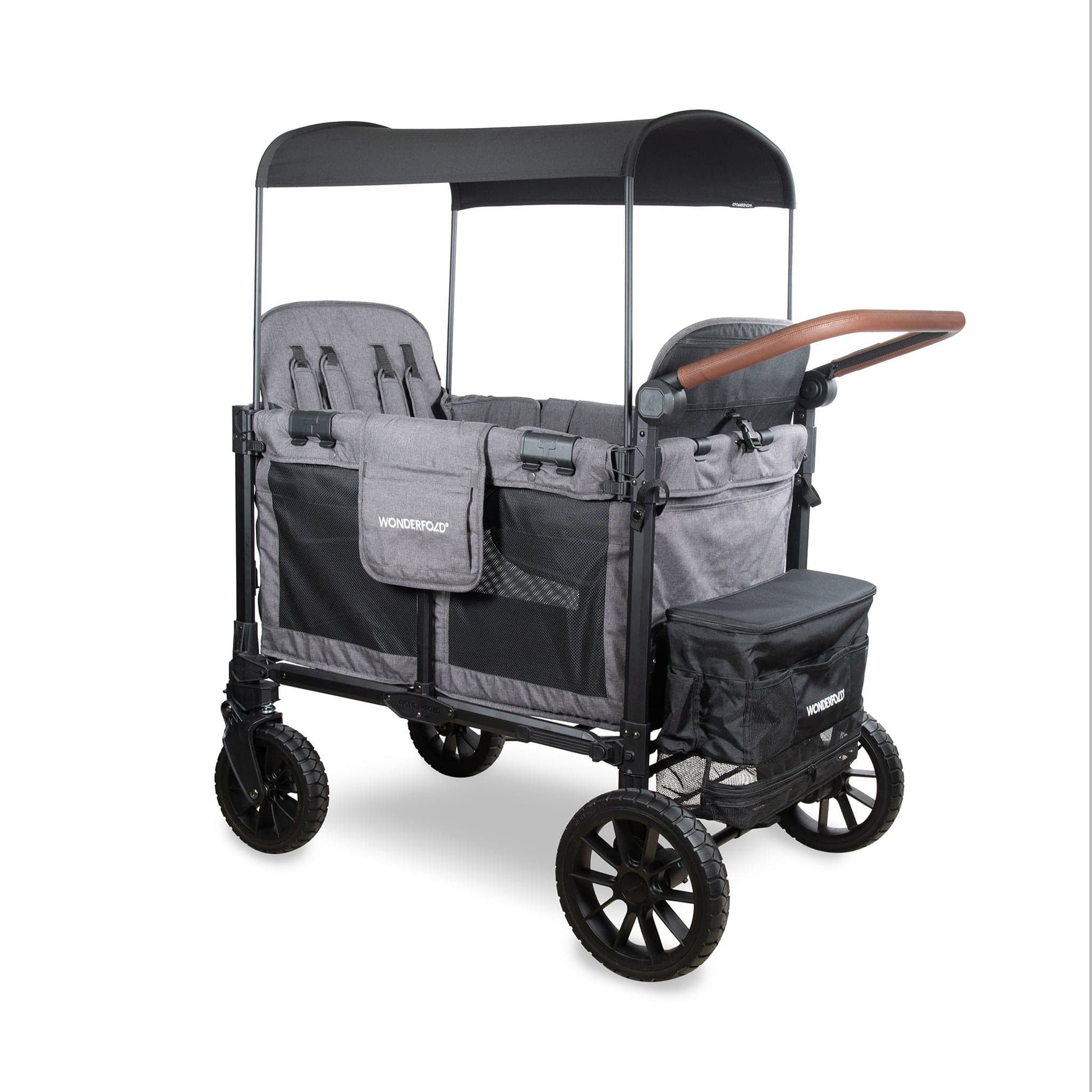 WonderFold W4 Luxe Pro (4 Seater) Stroller Wagon - Charcoal Gray - W4LUXP-GRY