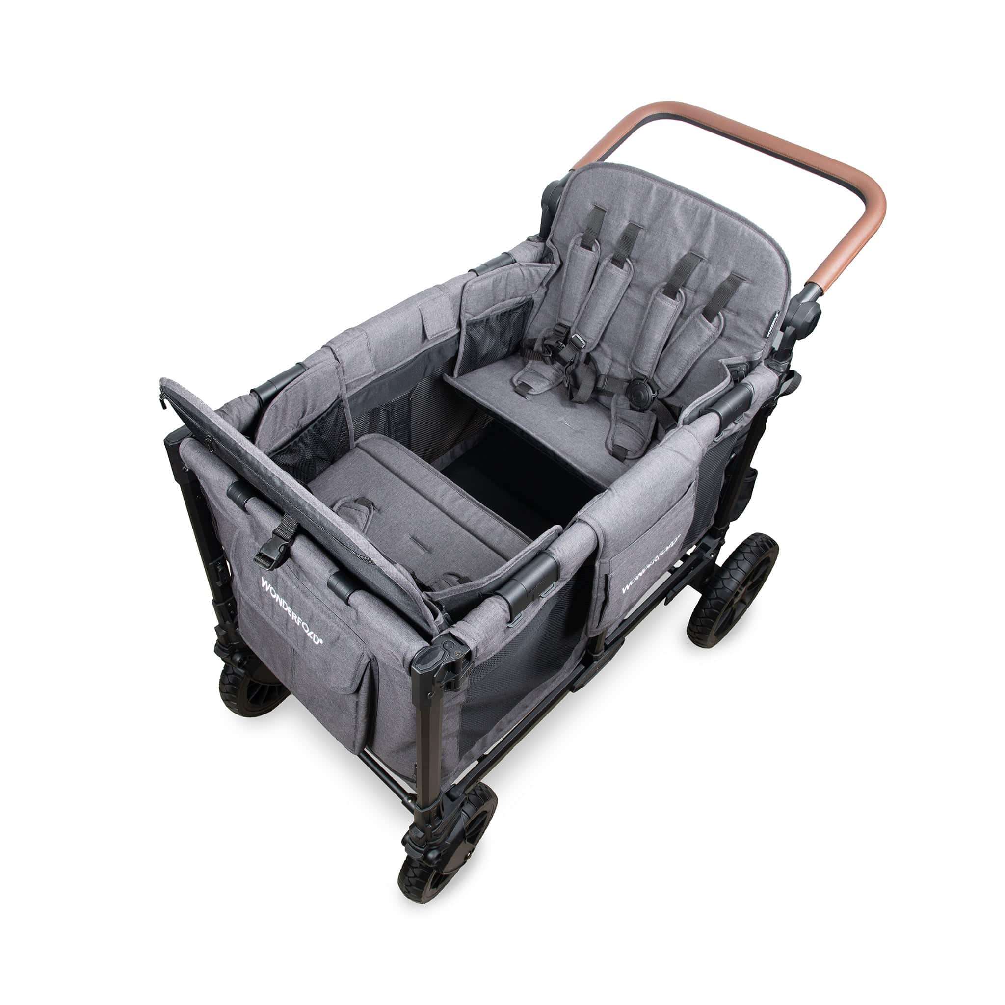 WONDERFOLD ワゴン W4 グレー★4人乗り WonderFold W4 Luxe Pro (4 Seater) Stroller Wagon - Charcoal Gray