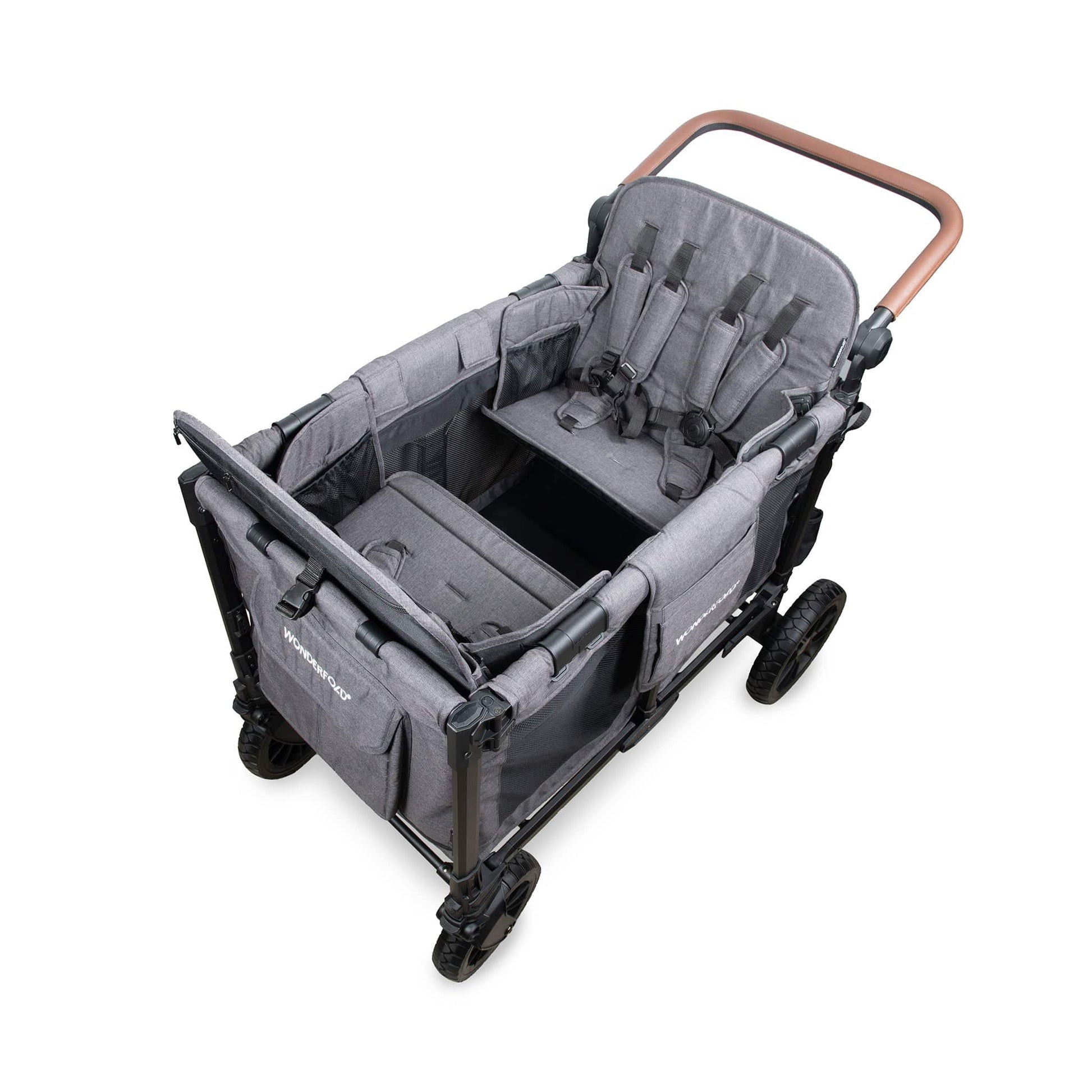 WonderFold W4 Luxe Pro (4 Seater) Stroller Wagon - Charcoal Gray - W4LUXP-GRY