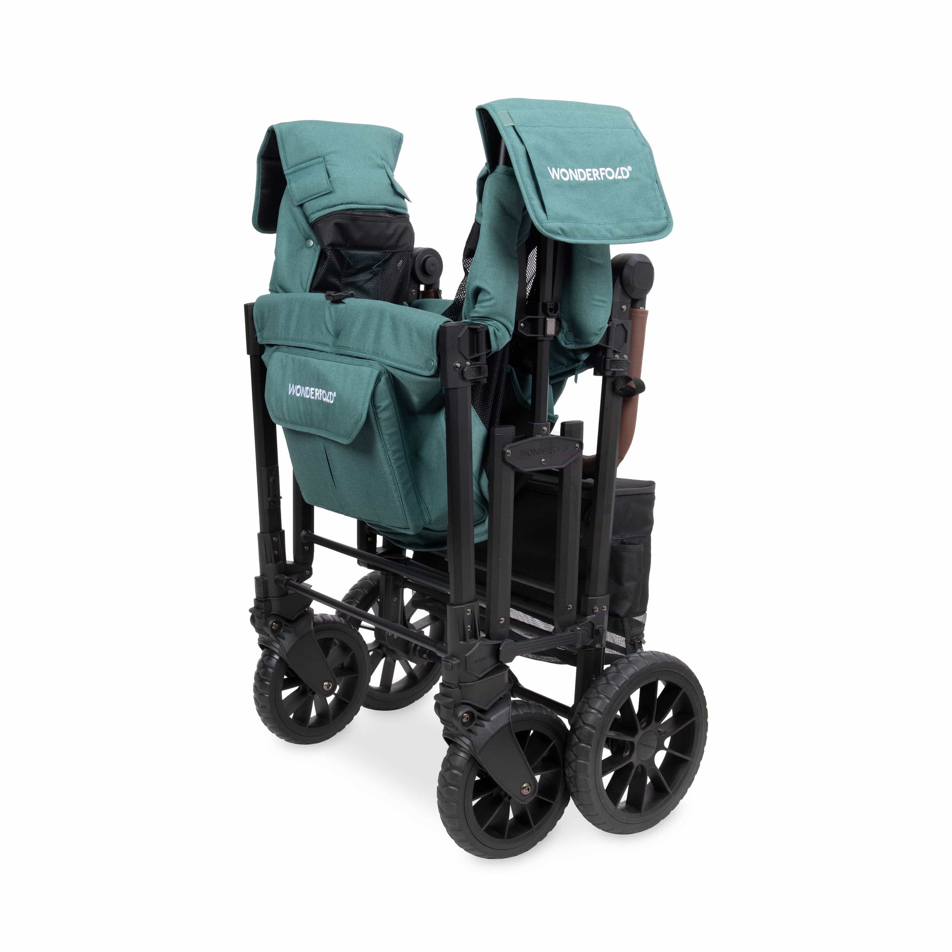 WonderFold W4 Luxe Pro (4 Seater) Stroller Wagon - Hunter Green - W4LUXP-HNTGN