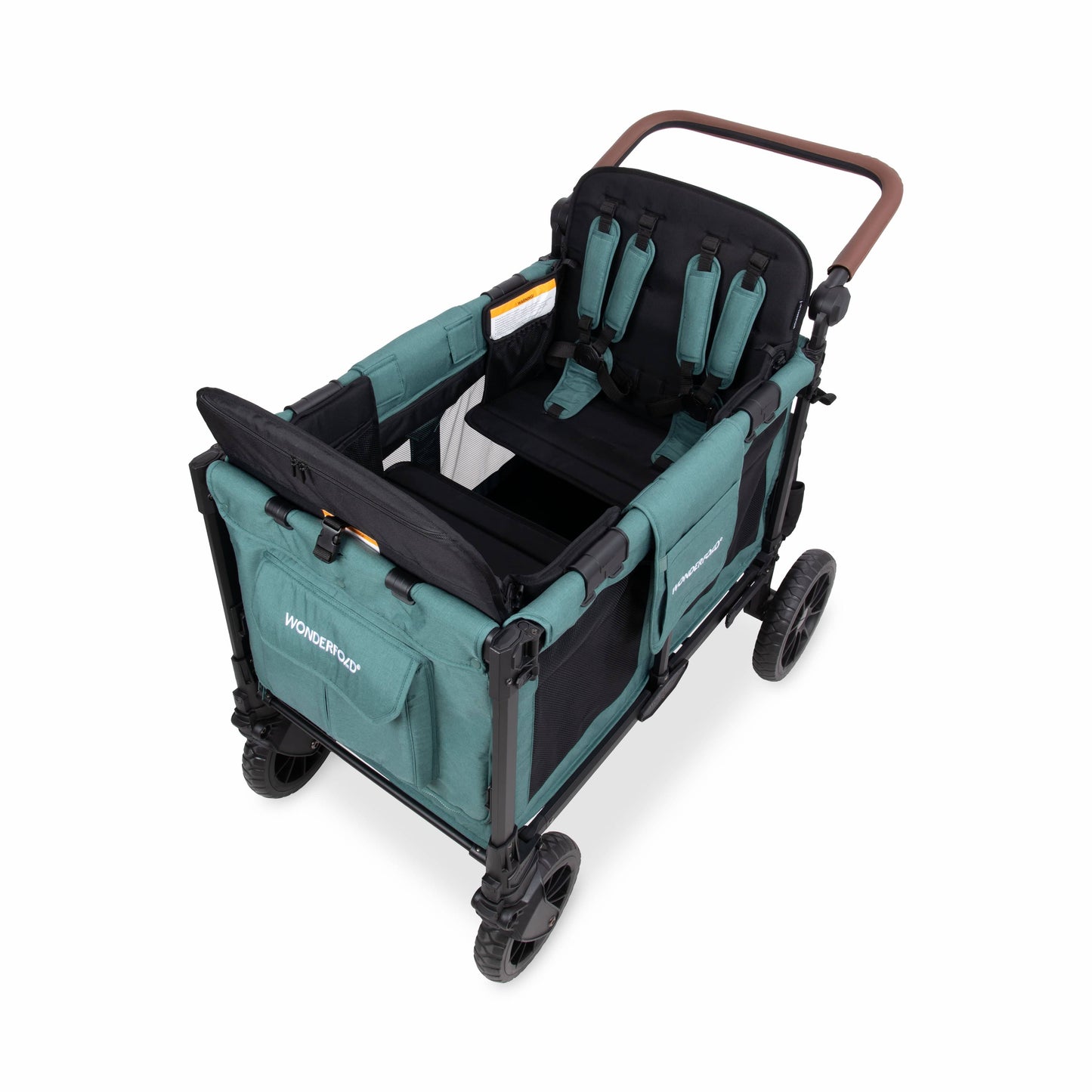 WonderFold W4 Luxe Pro (4 Seater) Stroller Wagon - Hunter Green - W4LUXP-HNTGN