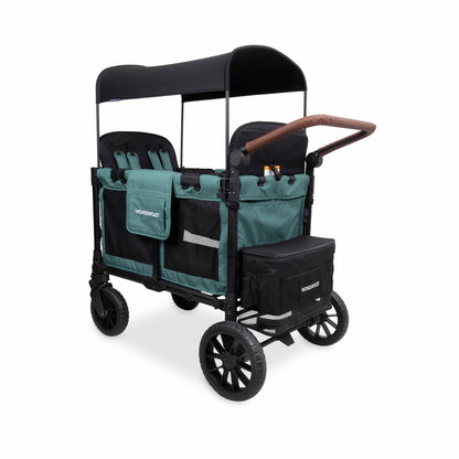 WonderFold W4 Luxe Pro (4 Seater) Stroller Wagon - Hunter Green - W4LUXP-HNTGN