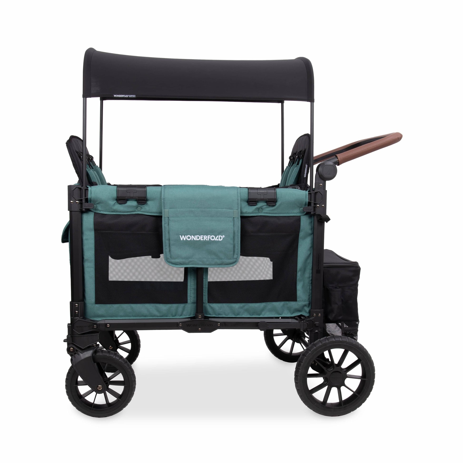 WonderFold W4 Luxe Pro (4 Seater) Stroller Wagon - Hunter Green - W4LUXP-HNTGN