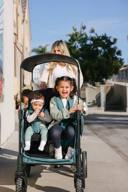 WonderFold W4 Luxe Pro (4 Seater) Stroller Wagon - Hunter Green (Albee Exclusive) - W4LUXP-HNTGN