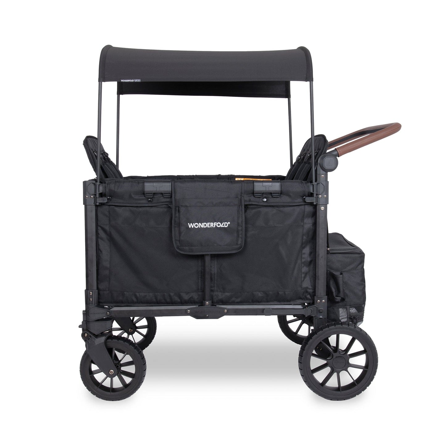 WonderFold W4 Luxe Pro (4 Seater) Stroller Wagon - Jet Black - W4LUXP-JBLK