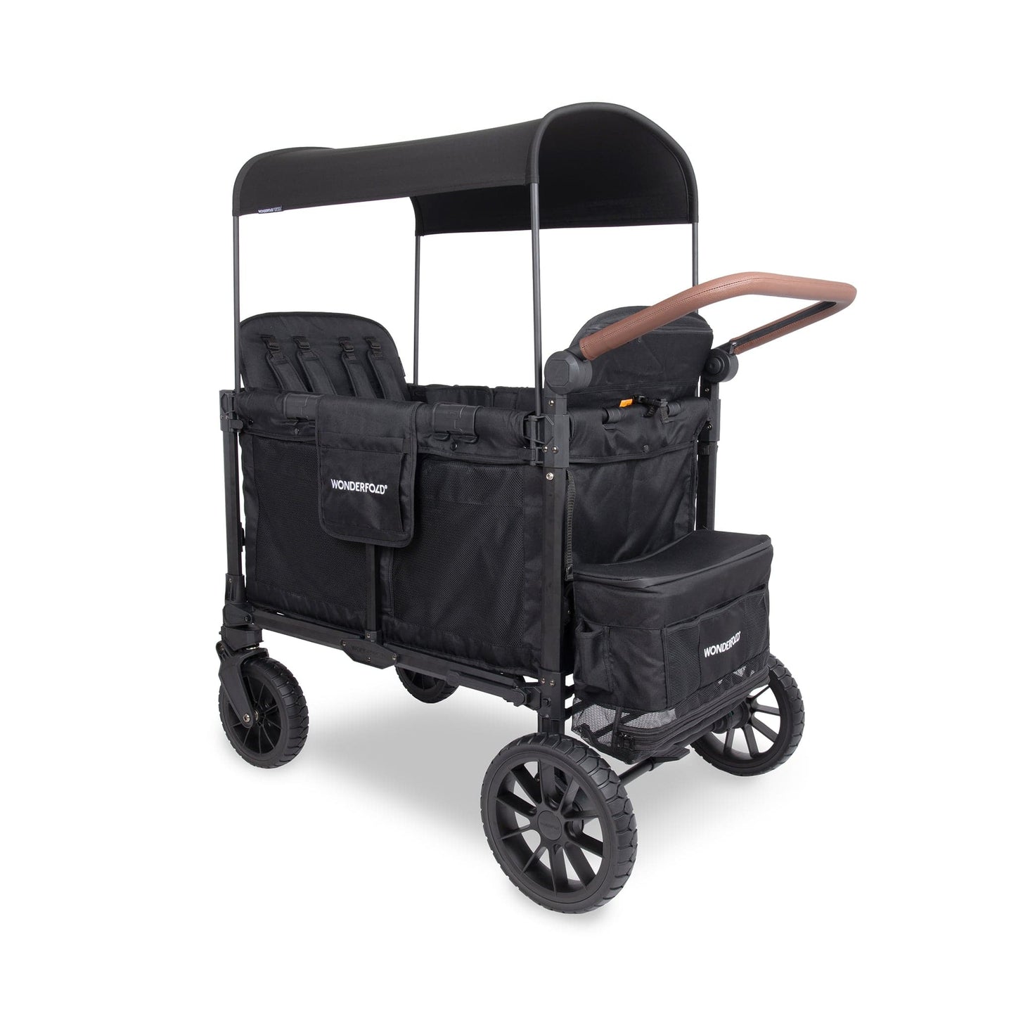 WonderFold W4 Luxe Pro (4 Seater) Stroller Wagon - Jet Black - W4LUXP-JBLK