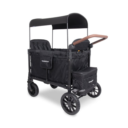 WonderFold W4 Luxe Pro (4 Seater) Stroller Wagon - Jet Black - W4LUXP-JBLK