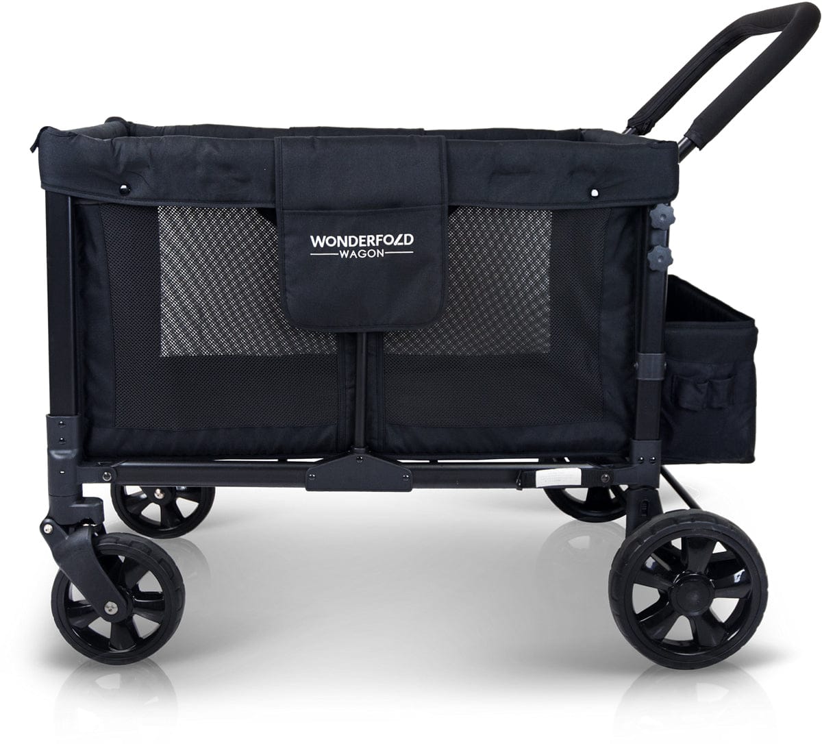 WonderFold W4 Original Quad (4 Seater) Stroller Wagon - Black - W4-BLACK