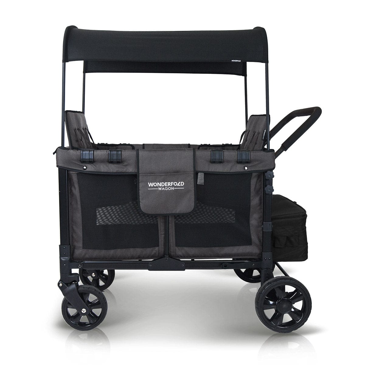 WonderFold W4 Original Quad (4 Seater) Stroller Wagon - Black - W4-BLACK