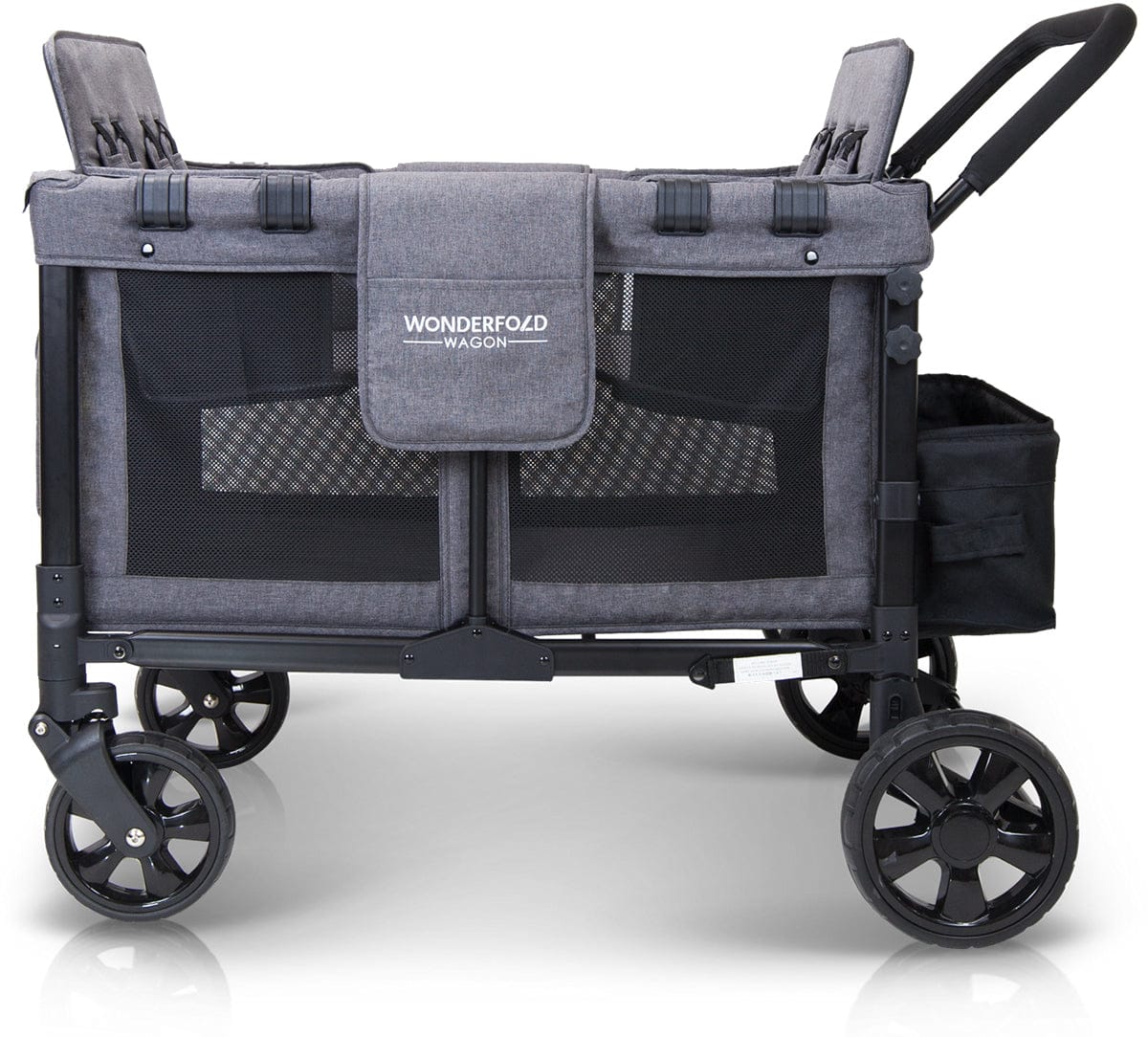 WonderFold W4 Original Quad (4 Seater) Stroller Wagon - Gray - W4-GRAY