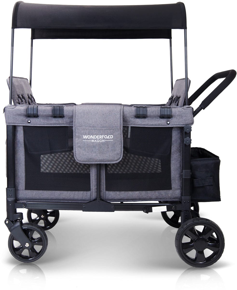 WonderFold W4 Original Quad (4 Seater) Stroller Wagon - Gray - W4-GRAY
