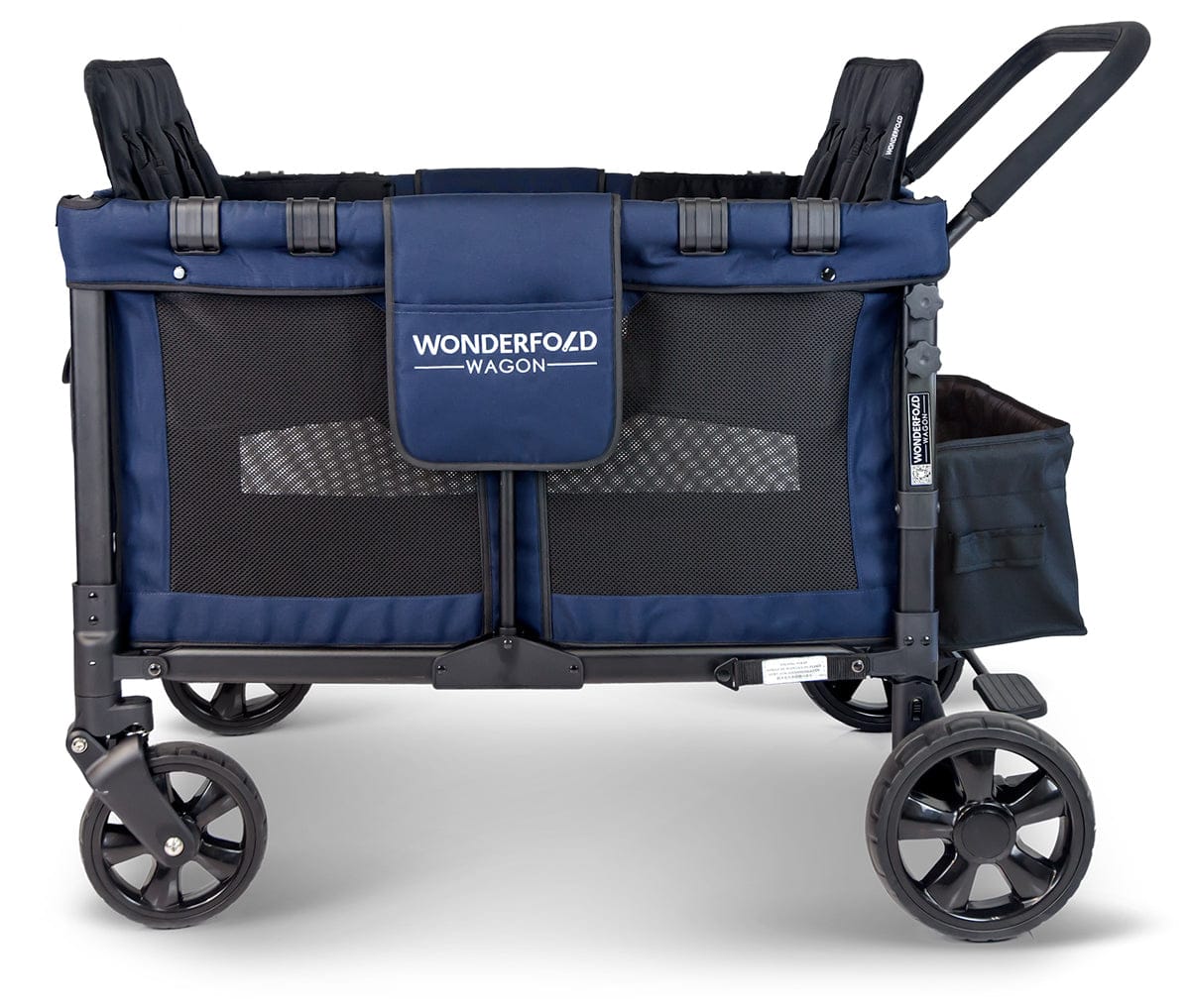 WonderFold W4 Original Quad (4 Seater) Stroller Wagon - Navy - W4-NAVY