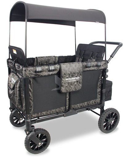 WonderFold W4 Quad Premium (4 Seater) Stroller Wagon - Camouflage (Limited Edition)