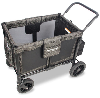 WonderFold W4 Quad Premium (4 Seater) Stroller Wagon - Camouflage (Limited Edition)