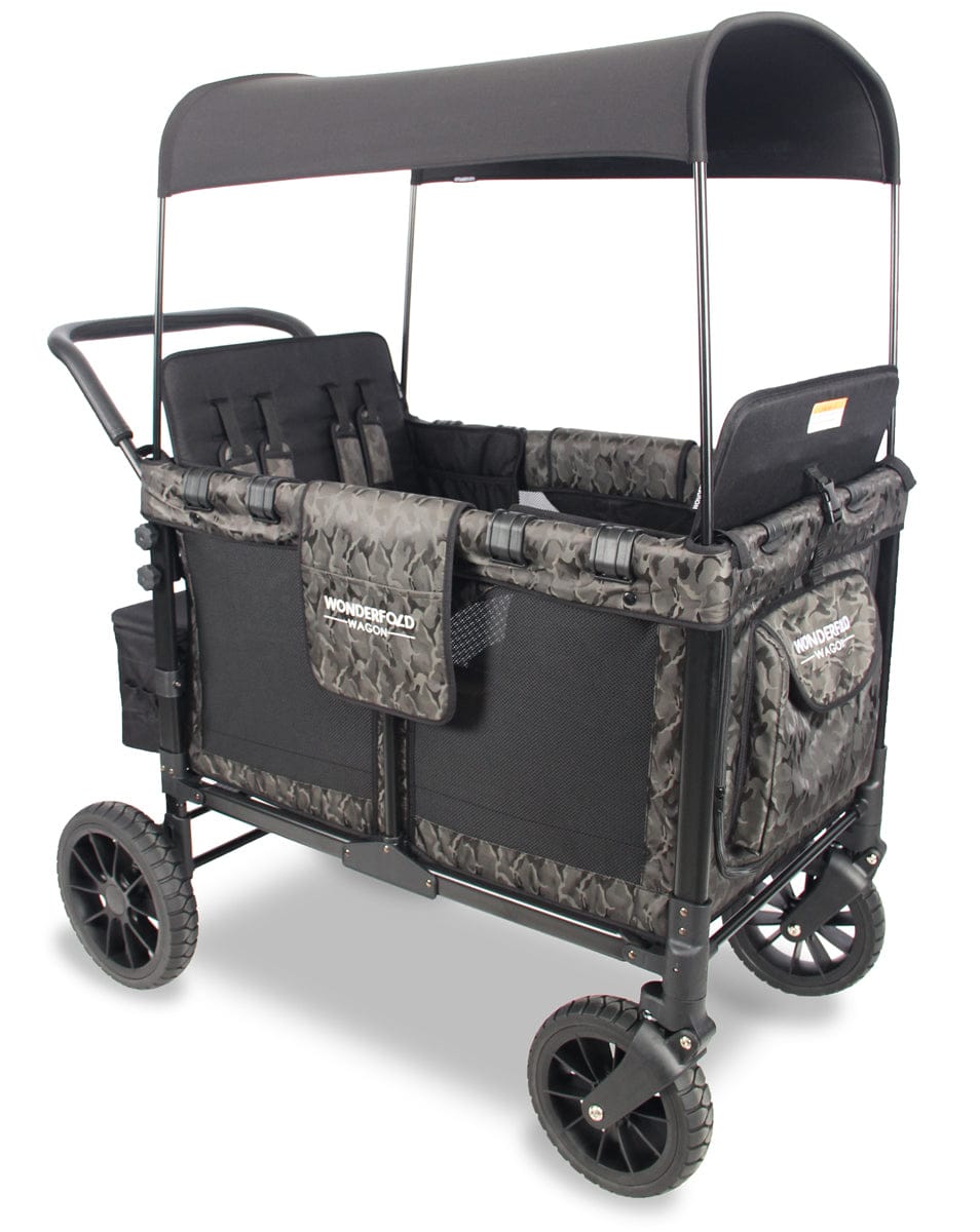 WonderFold W4 Quad Premium (4 Seater) Stroller Wagon - Camouflage (Limited Edition)