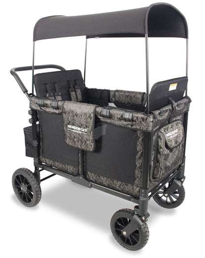 WonderFold W4 Quad Premium (4 Seater) Stroller Wagon - Camouflage (Limited Edition)