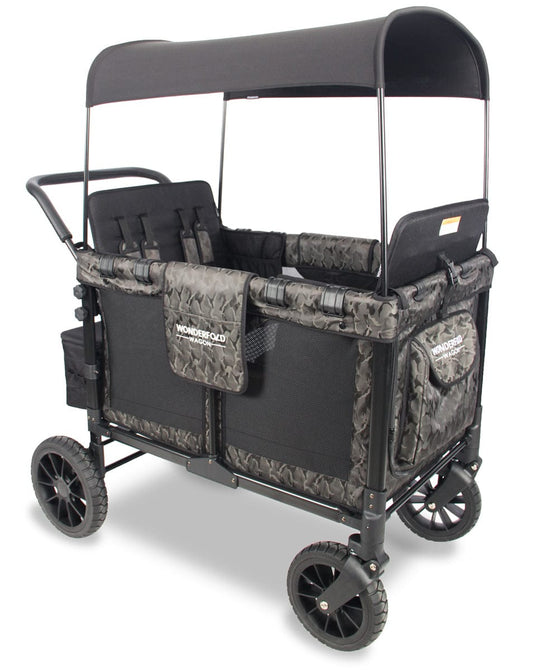 WonderFold W4 Quad Premium (4 Seater) Stroller Wagon - Camouflage (Limited Edition) - W4S-CAMOUFLAGE