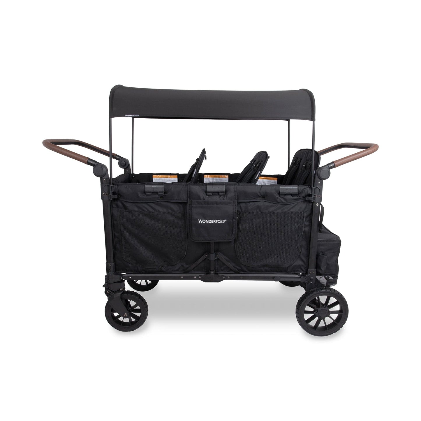 WonderFold W6 Pro Luxe (6 Seater) Stroller Wagon - Jet Black - W6LUXP-JBLK