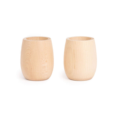Wood Play Cups, Set of 2 - PF-CUP-SET
