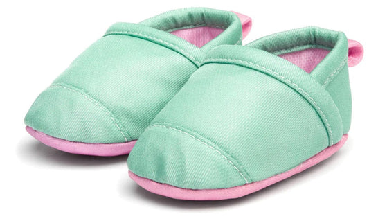 Woolybubs The Newbie Baby Shoe, Size 1 - Green / Pink - NEW-04-1