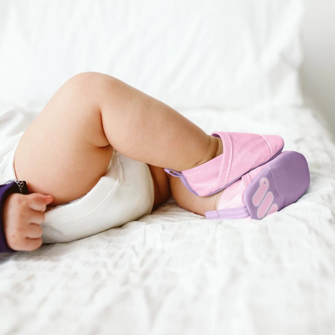 Woolybubs The Newbie Baby Shoe, Size 1 - Pink / Purple - NEW-01-1