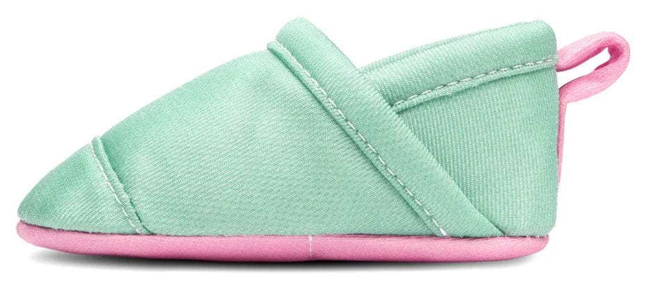 Woolybubs The Newbie Baby Shoe, Size 2 - Green / Pink - NEW-04-2
