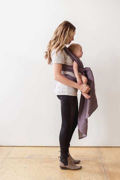 XOXO Buckle Wrap Baby Carrier, Eco2 Collection - Eggplant Emoji - BW1-ECEG