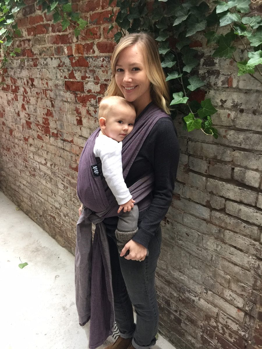 XOXO Buckle Wrap Baby Carrier, Eco2 Collection - Eggplant Emoji - BW1-ECEG