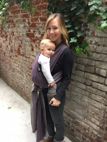 XOXO Buckle Wrap Baby Carrier, Eco2 Collection - Eggplant Emoji - BW1-ECEG