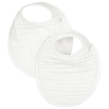 Lou Lou & Company Cloud Muslin Bib 2 pk - White