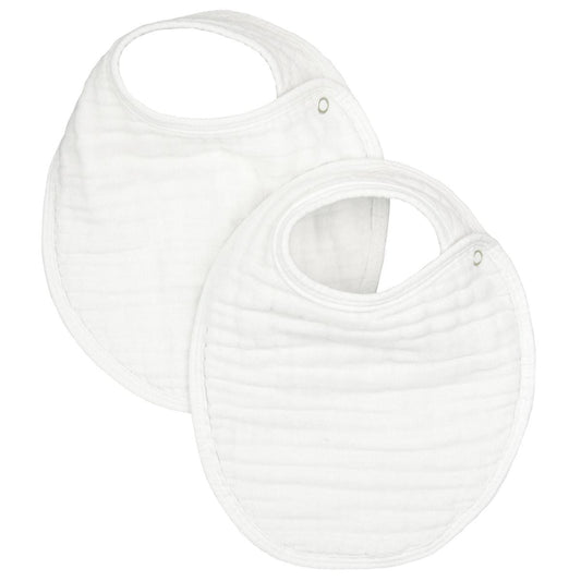 Lou Lou & Company Cloud Muslin Bib 2 pk - White