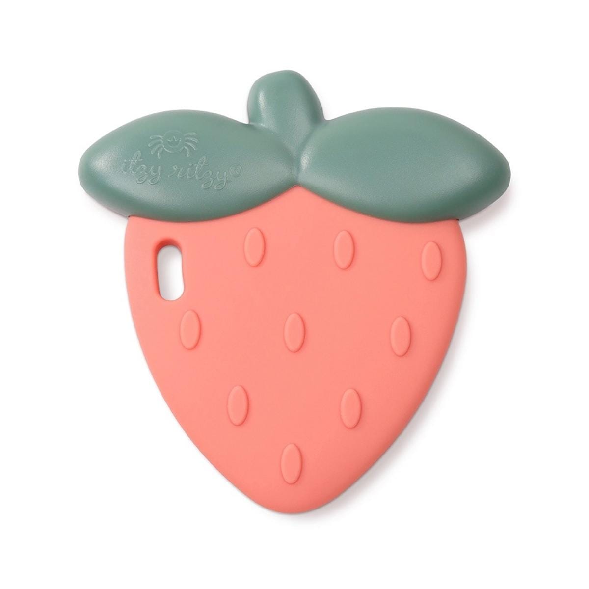 Itzy Ritzy Sweetie Shake Silicone Teether with Rattle Sound - Strawberry - SS8579