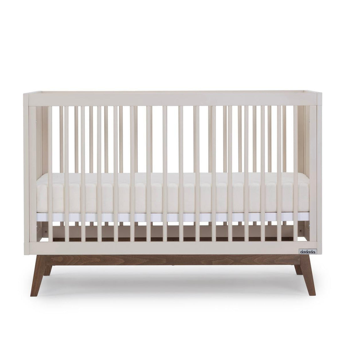 dadada Soho 3-in-1 Convertible Crib - Almond Milk / Walnut - 10482-DA