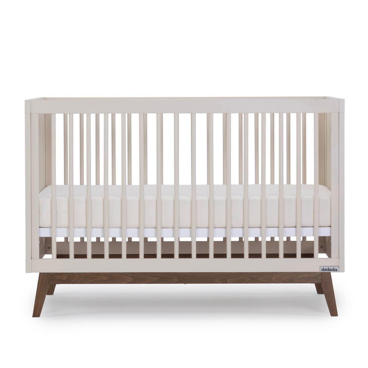 dadada Soho 3-in-1 Convertible Crib - Almond Milk / Walnut - 10482-DA
