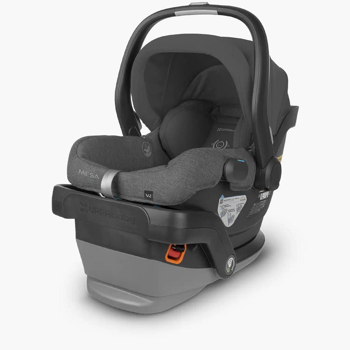 UPPAbaby OPEN BOX MESA V2 Lightweight Infant Car Seat - Greyson (Charcoal Melange) - 1002-MSA-US-GRE-fob