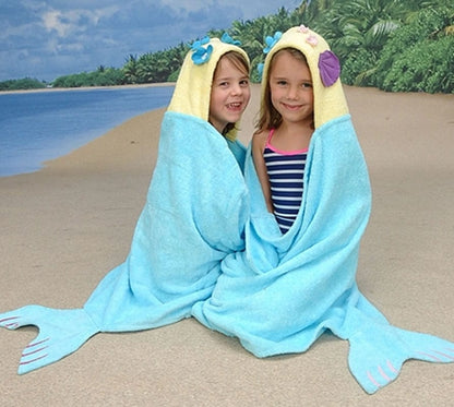 Yikes Twins Hooded Towel - Mermaid