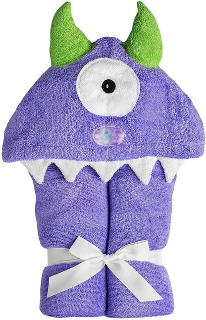 Yikes Twins Hooded Towel - One-Eyed Monster Purple