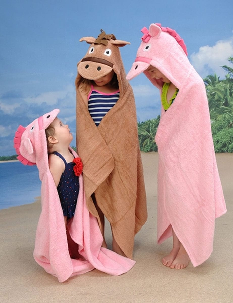 Yikes Twins Hooded Towel - Pink Pony