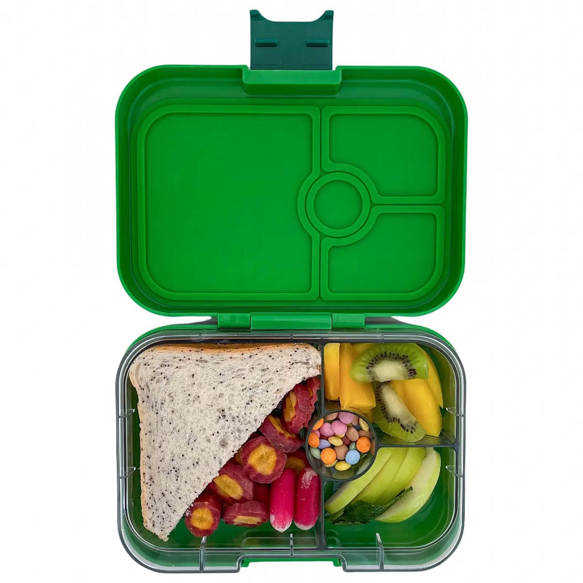 Yumbox Leakproof Bento Lunchbox, Panino - Bamboo Green / Shark Tray - BGII202110SK