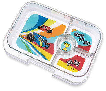 Yumbox Leakproof Bento Lunchbox, Panino - Monte Carlo Blue / Race Cars - MBII202303C