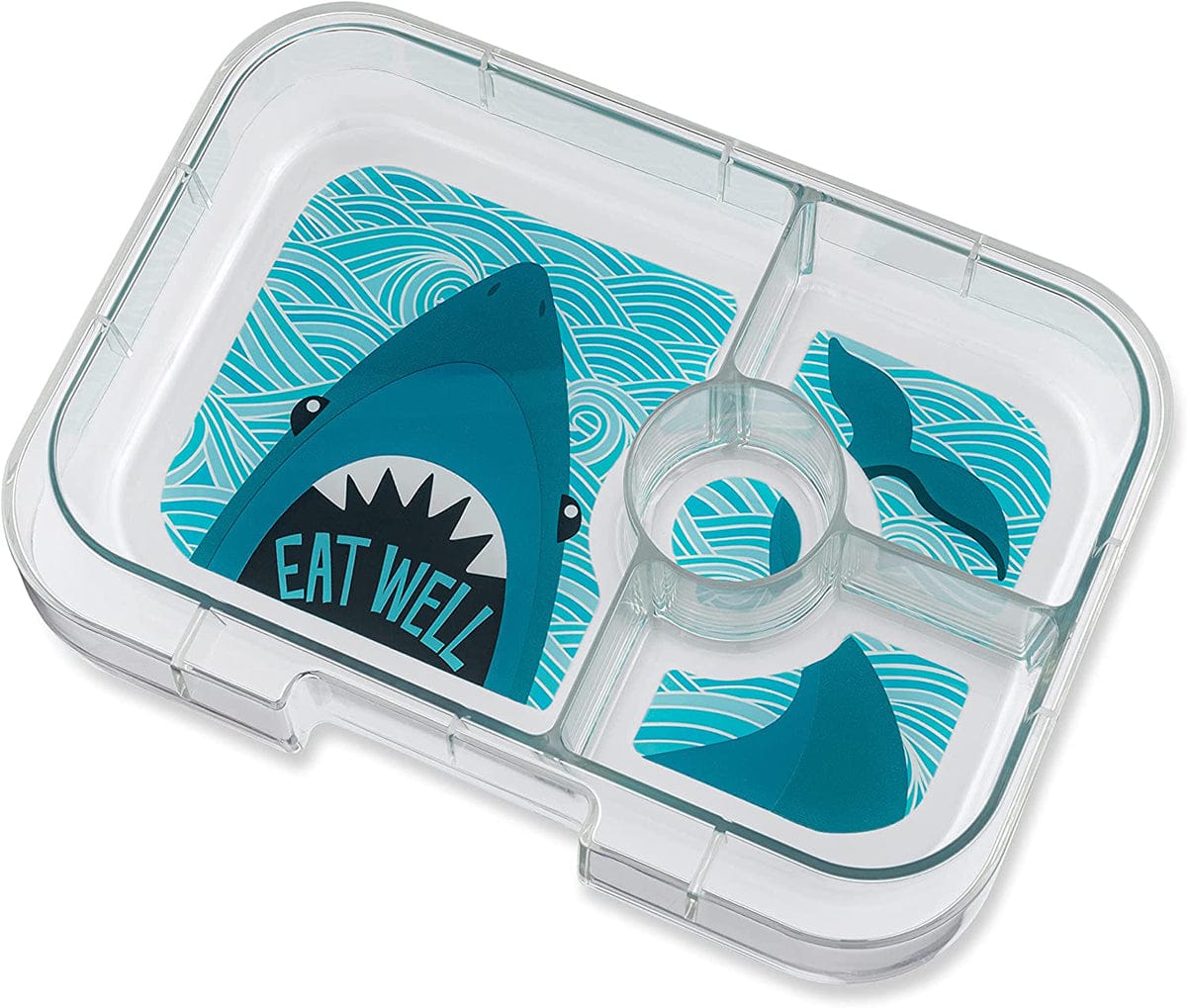 Yumbox Leakproof Bento Lunchbox, Panino - True Blue / Shark Tray - TBII202110SK