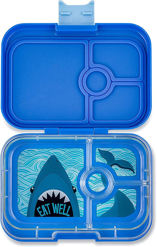 Yumbox Leakproof Bento Lunchbox, Panino - True Blue / Shark Tray - TBII202110SK