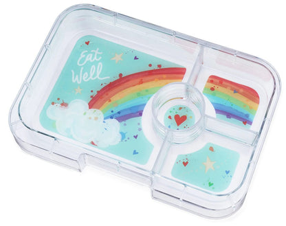 Yumbox Leakproof Bento Lunchbox, Tapas 4 Compartment - Capri Pink / Rainbow - CPIII202210R